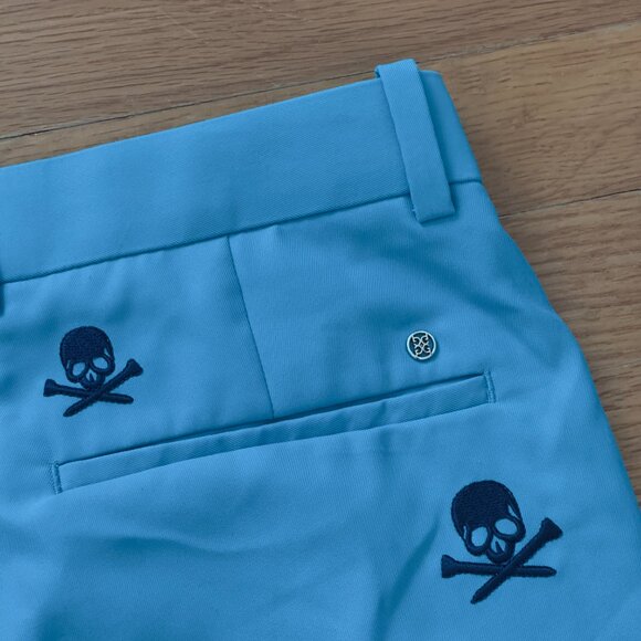 G/FORE Men's Performance Golf Shorts Size 32 Bluebird Skull & Ts - Picture 5 of 5